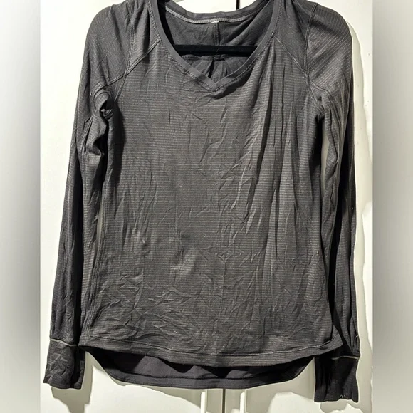 Women’s Lululemon Athletica Black Polo Collar Relaxed Sweatshirt - Picture 1 of 3